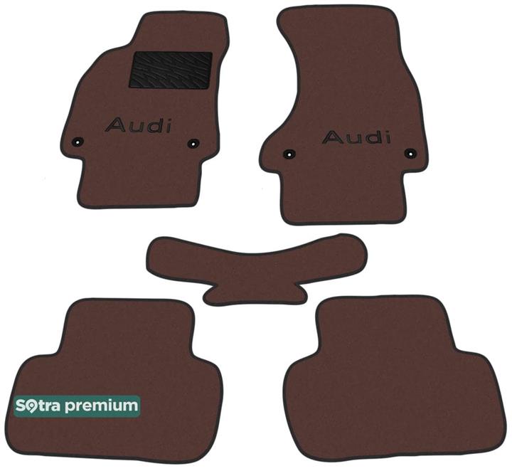Sotra 07214-CH-CHOCO Interior mats Sotra two-layer brown for Audi A4 (2008-2015), set 07214CHCHOCO