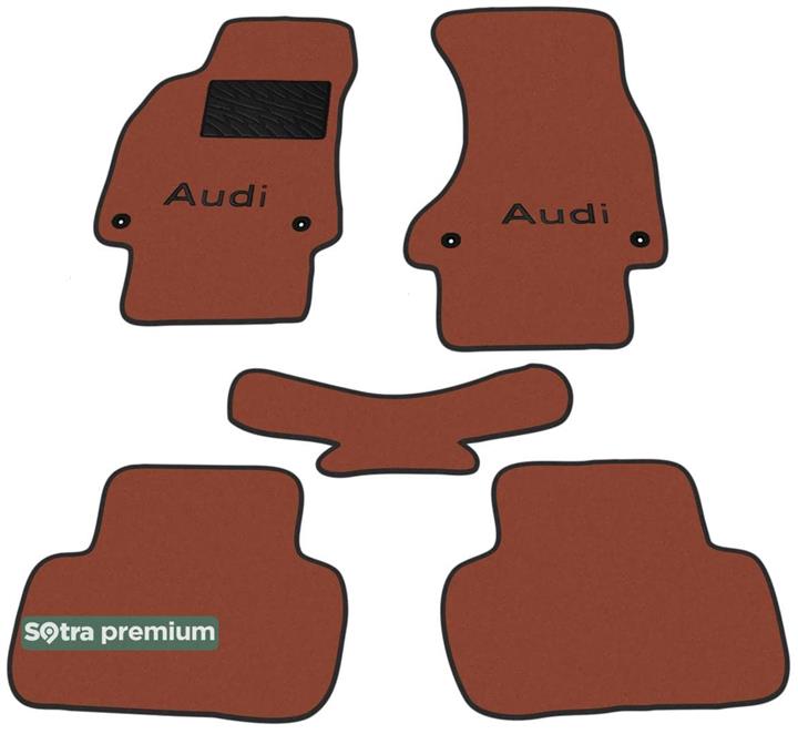 Sotra 07214-CH-TERRA Interior mats Sotra two-layer terracotta for Audi A4 (2008-2015), set 07214CHTERRA