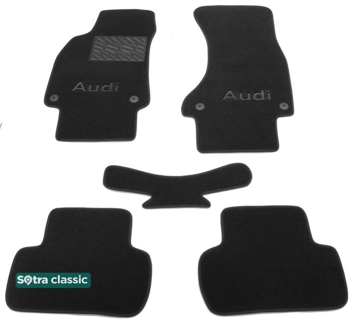 Sotra 07214-GD-GREY Interior mats Sotra two-layer gray for Audi A4 (2008-2015), set 07214GDGREY