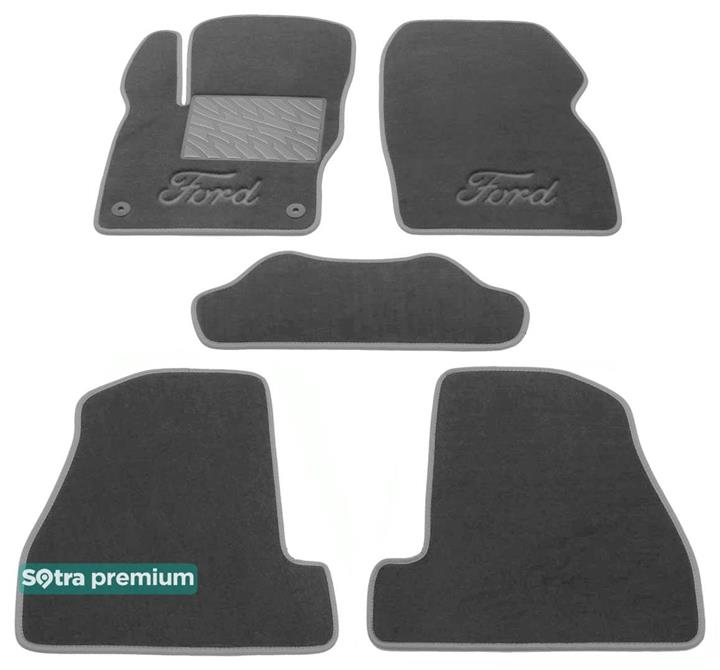 Sotra 07215-CH-GREY Interior mats Sotra two-layer gray for Ford Focus (2010-2014), set 07215CHGREY