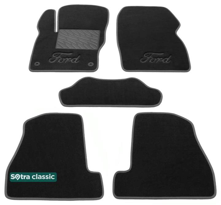 Sotra 07215-GD-GREY Interior mats Sotra two-layer gray for Ford Focus (2010-2014), set 07215GDGREY