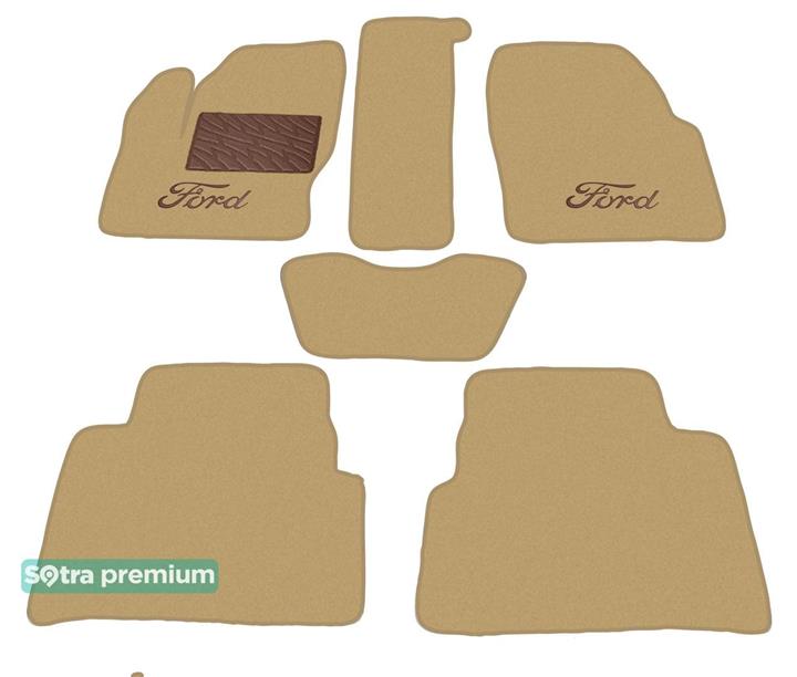 Sotra 07218-CH-BEIGE Interior mats Sotra two-layer beige for Ford C-max (2010-), set 07218CHBEIGE