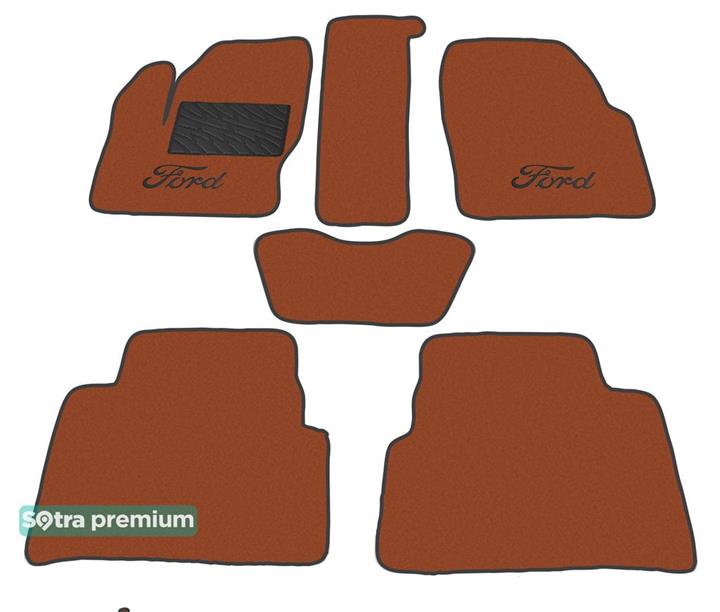Sotra 07218-CH-TERRA Interior mats Sotra two-layer terracotta for Ford C-max (2010-), set 07218CHTERRA