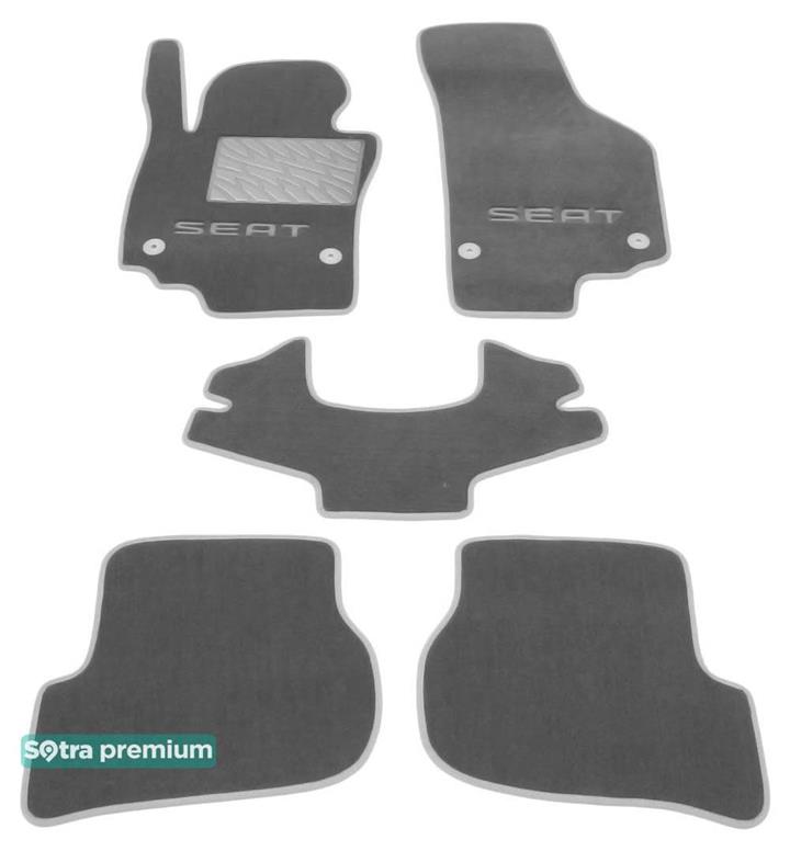 Sotra 07223-CH-GREY Interior mats Sotra two-layer gray for Seat Leon (2005-2012), set 07223CHGREY