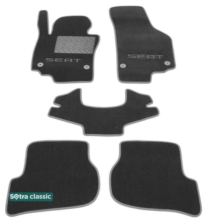 Sotra 07223-GD-GREY Interior mats Sotra two-layer gray for Seat Leon (2005-2012), set 07223GDGREY