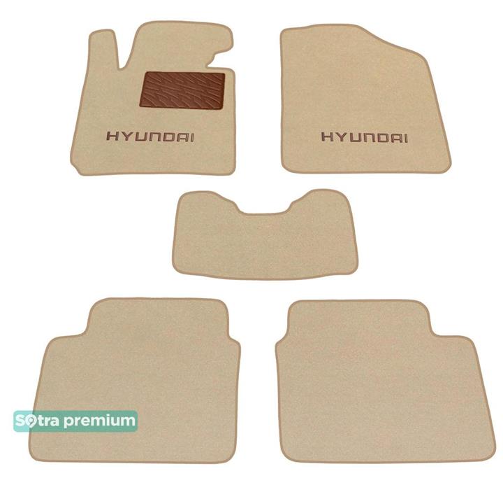 Sotra 07228-CH-BEIGE Interior mats Sotra two-layer beige for Hyundai Veloster (2011-), set 07228CHBEIGE