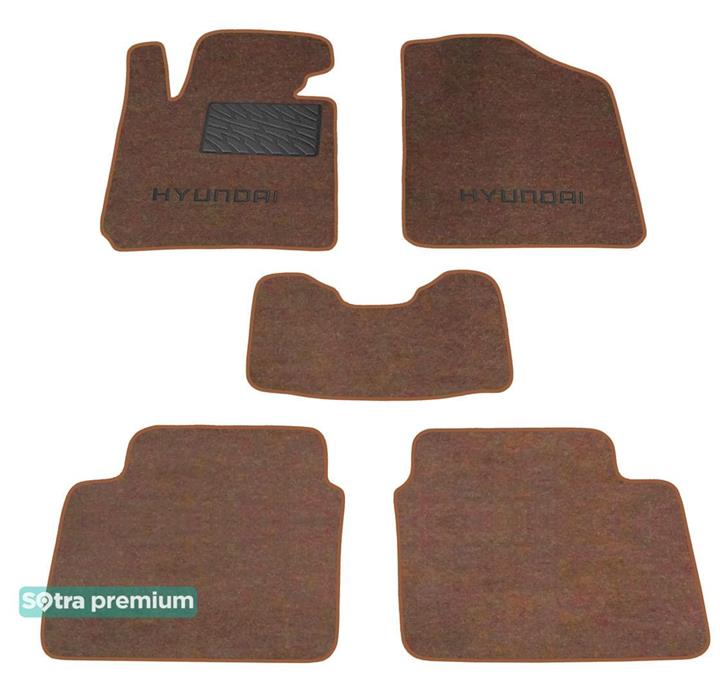 Sotra 07228-CH-CHOCO Interior mats Sotra two-layer brown for Hyundai Veloster (2011-), set 07228CHCHOCO