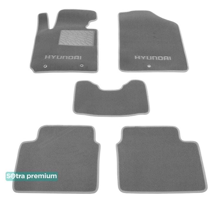 Sotra 07228-CH-GREY Interior mats Sotra two-layer gray for Hyundai Veloster (2011-), set 07228CHGREY