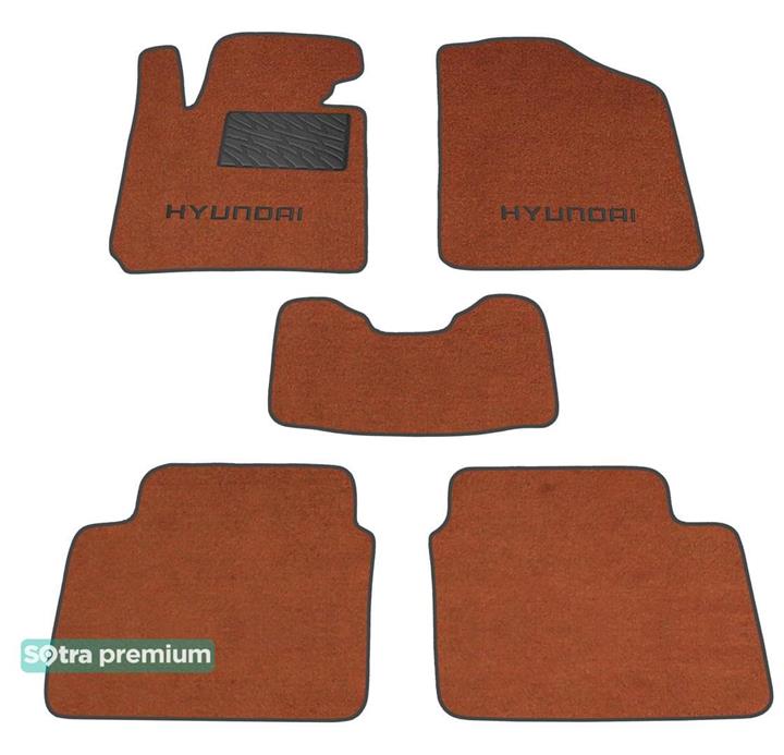 Sotra 07228-CH-TERRA Interior mats Sotra two-layer terracotta for Hyundai Veloster (2011-), set 07228CHTERRA