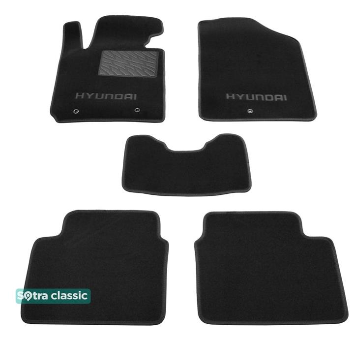 Sotra 07228-GD-BLACK Interior mats Sotra two-layer black for Hyundai Veloster (2011-), set 07228GDBLACK