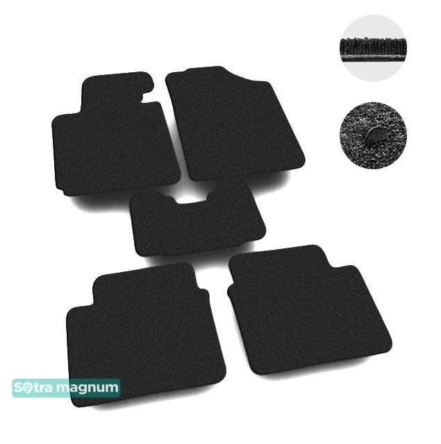 Sotra 07228-MG15-BLACK Interior mats Sotra two-layer black for Hyundai Veloster (2011-), set 07228MG15BLACK