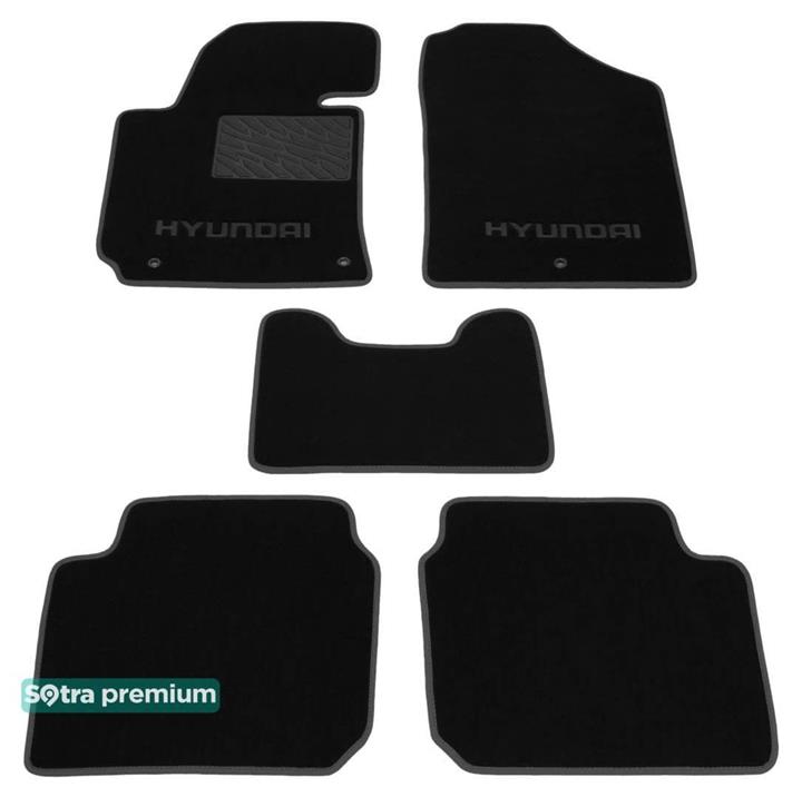 Sotra 07230-CH-BLACK Interior mats Sotra two-layer black for Hyundai Elantra (2010-), set 07230CHBLACK