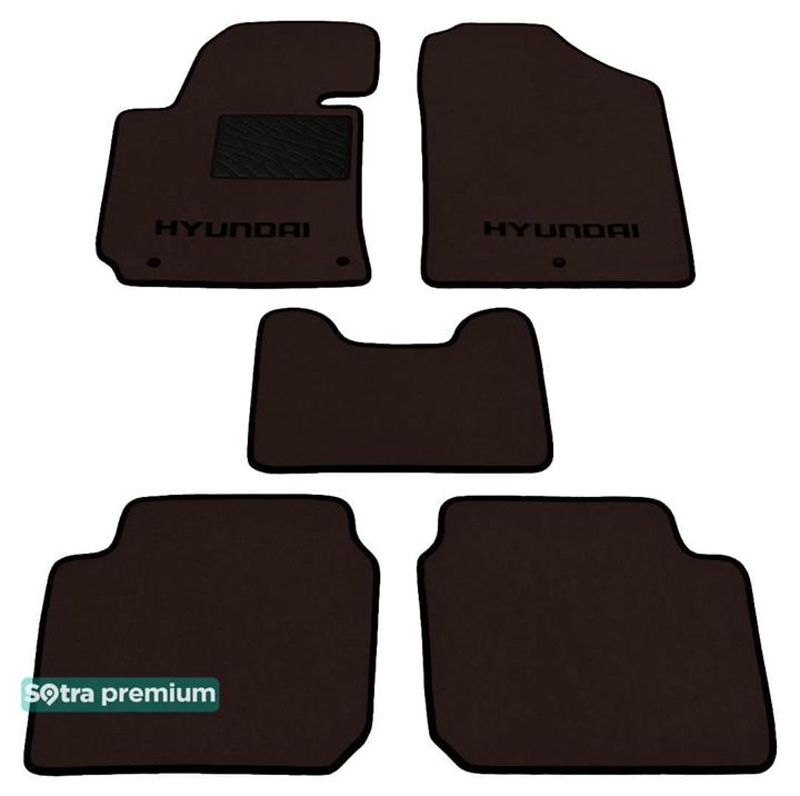 Sotra 07230-CH-CHOCO Interior mats Sotra two-layer brown for Hyundai Elantra (2010-), set 07230CHCHOCO