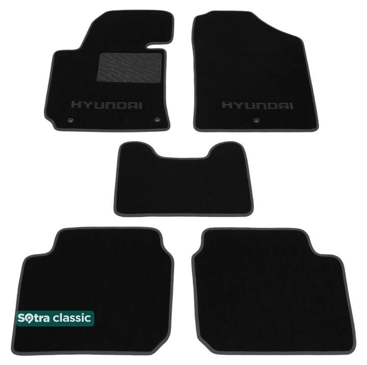 Sotra 07230-GD-BLACK Interior mats Sotra two-layer black for Hyundai Elantra (2010-), set 07230GDBLACK