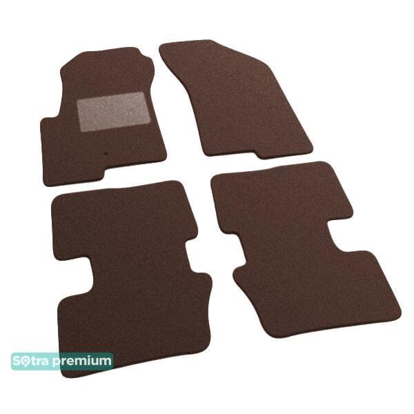 Sotra 07233-CH-CHOCO Interior mats Sotra two-layer brown for Jeep Compass (2011-2016), set 07233CHCHOCO