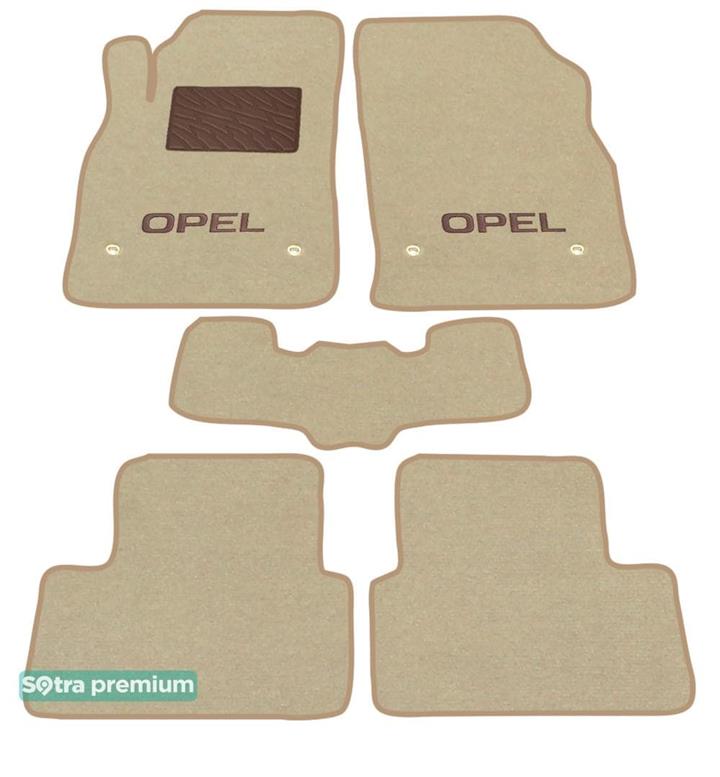 Sotra 07234-CH-BEIGE Interior mats Sotra two-layer beige for Opel Astra j (2010-2015), set 07234CHBEIGE