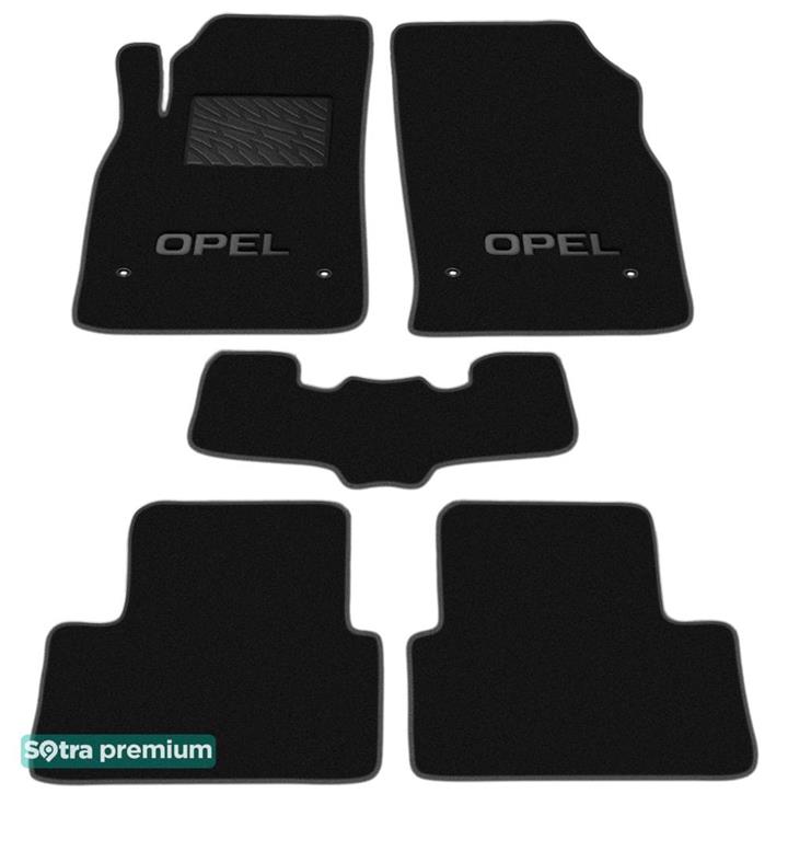 Sotra 07234-CH-BLACK Interior mats Sotra two-layer black for Opel Astra j (2010-2015), set 07234CHBLACK