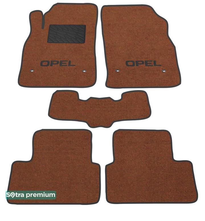 Sotra 07234-CH-TERRA Interior mats Sotra two-layer terracotta for Opel Astra j (2010-2015), set 07234CHTERRA