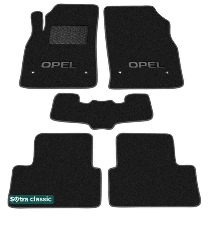 Sotra 07234-GD-BLACK Interior mats Sotra two-layer black for Opel Astra j (2010-2015), set 07234GDBLACK