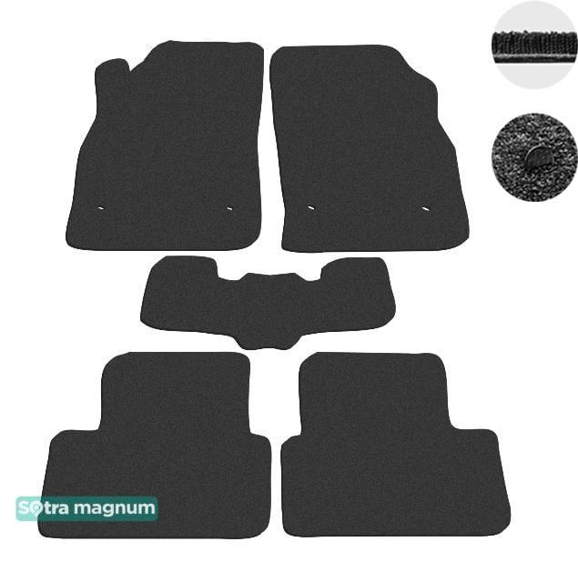 Sotra 07234-MG15-BLACK Interior mats Sotra two-layer black for Opel Astra j (2010-2015), set 07234MG15BLACK