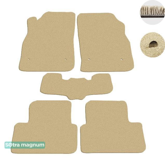 Sotra 07234-MG20-BEIGE Interior mats Sotra two-layer beige for Opel Astra j (2010-2015), set 07234MG20BEIGE