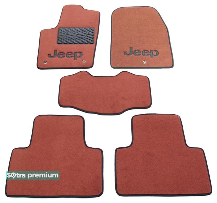 Sotra 07236-CH-TERRA Interior mats Sotra two-layer terracotta for Jeep Grand cherokee (2011-2013), set 07236CHTERRA