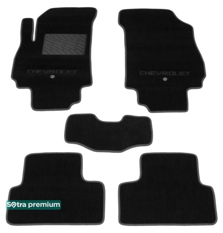 Sotra 07242-CH-BLACK Interior mats Sotra two-layer black for Chevrolet Orlando (2011-), set 07242CHBLACK