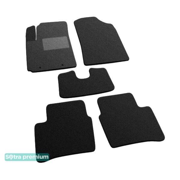 Sotra 07246-CH-BLACK Interior mats Sotra two-layer black for KIA Picanto (2011-2016), set 07246CHBLACK
