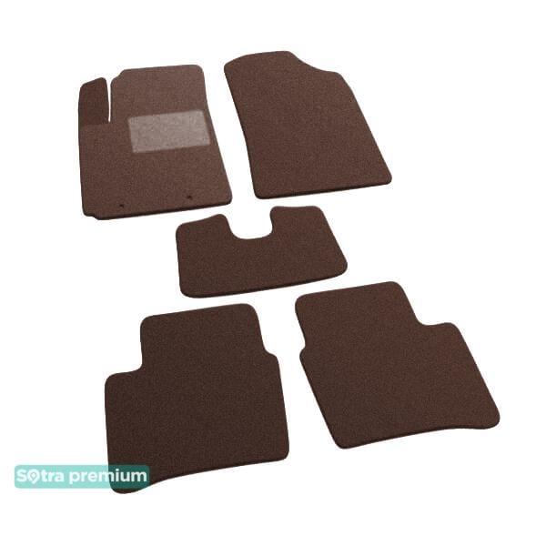Sotra 07246-CH-CHOCO Interior mats Sotra two-layer brown for KIA Picanto (2011-2016), set 07246CHCHOCO