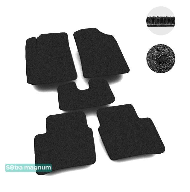 Sotra 07246-MG15-BLACK Interior mats Sotra two-layer black for KIA Picanto (2011-2016), set 07246MG15BLACK