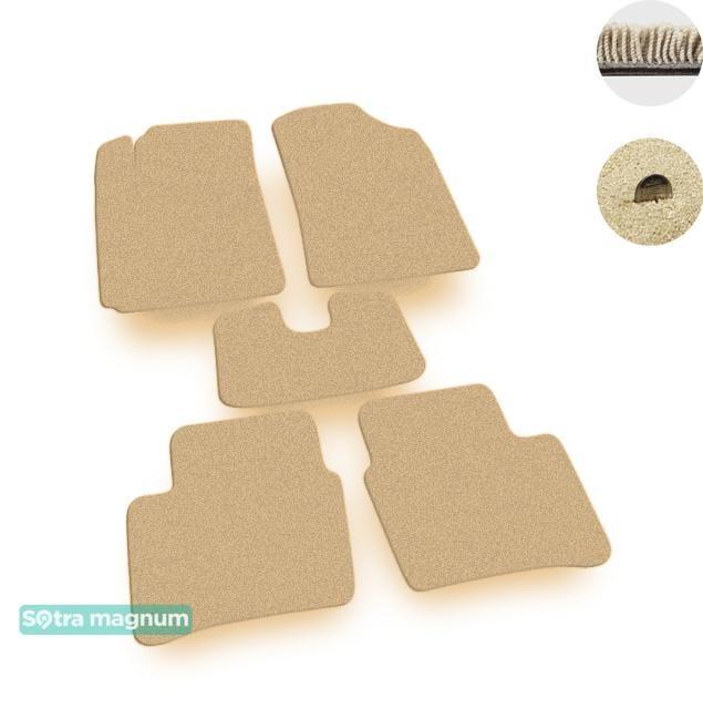 Sotra 07246-MG20-BEIGE Interior mats Sotra two-layer beige for KIA Picanto (2011-2016), set 07246MG20BEIGE