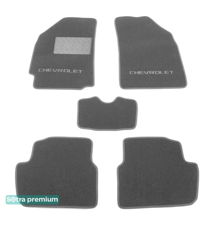 Sotra 07248-CH-GREY Interior mats Sotra two-layer gray for Chevrolet Spark (2009-2015), set 07248CHGREY