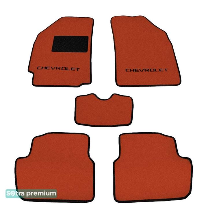 Sotra 07248-CH-TERRA Interior mats Sotra two-layer terracotta for Chevrolet Spark (2009-2015), set 07248CHTERRA