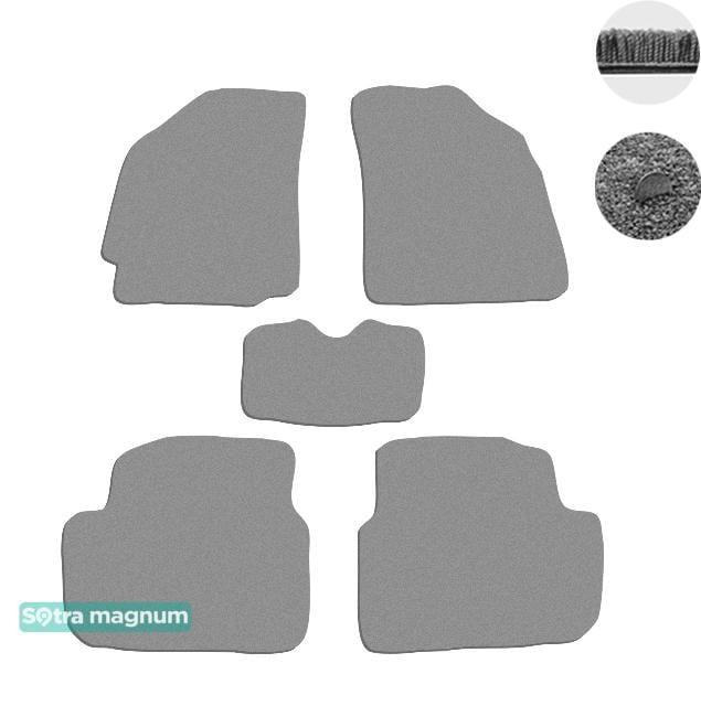 Sotra 07248-MG20-GREY Interior mats Sotra two-layer gray for Chevrolet Spark (2009-2015), set 07248MG20GREY