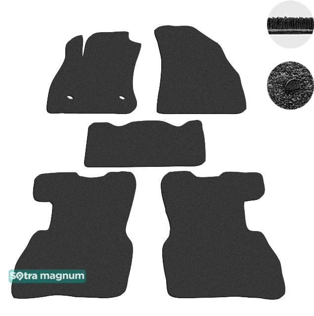 Sotra 07252-MG15-BLACK Interior mats Sotra two-layer black for Fiat Doblo (2010-), set 07252MG15BLACK