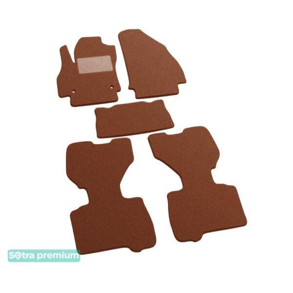 Sotra 07255-CH-TERRA Interior mats Sotra two-layer terracotta for Fiat Fiorino / qubo (2008-), set 07255CHTERRA