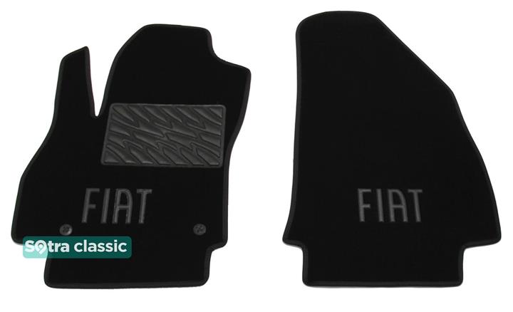 Sotra 07257-GD-BLACK Interior mats Sotra two-layer black for Fiat Fiorino (2008-), set 07257GDBLACK