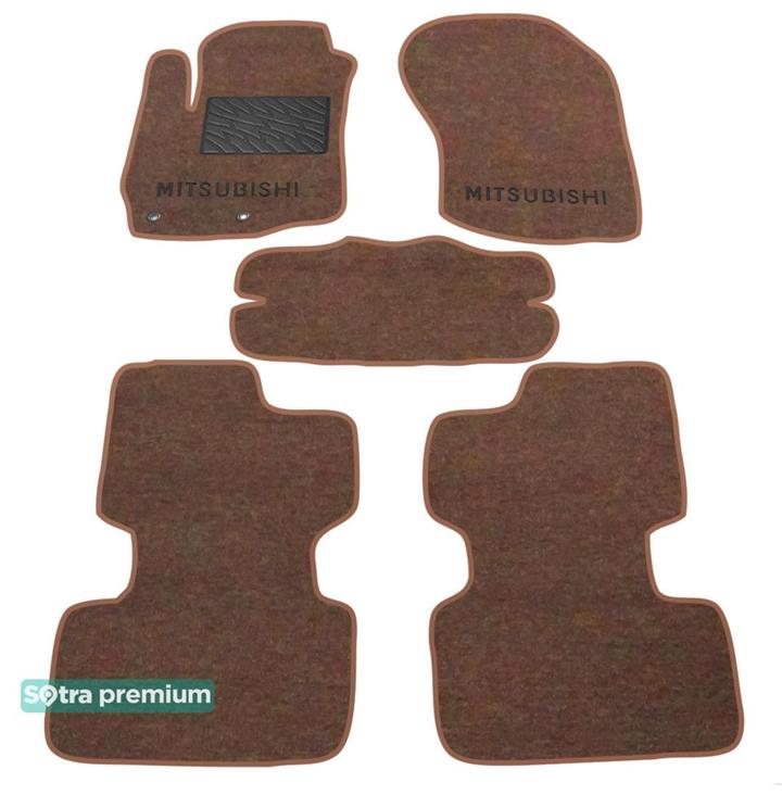 Sotra 07259-CH-CHOCO Interior mats Sotra two-layer brown for Mitsubishi Asx (2010-), set 07259CHCHOCO