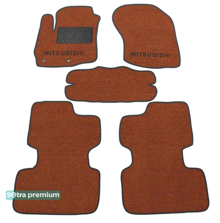 Sotra 07259-CH-TERRA Interior mats Sotra two-layer terracotta for Mitsubishi Asx (2010-), set 07259CHTERRA