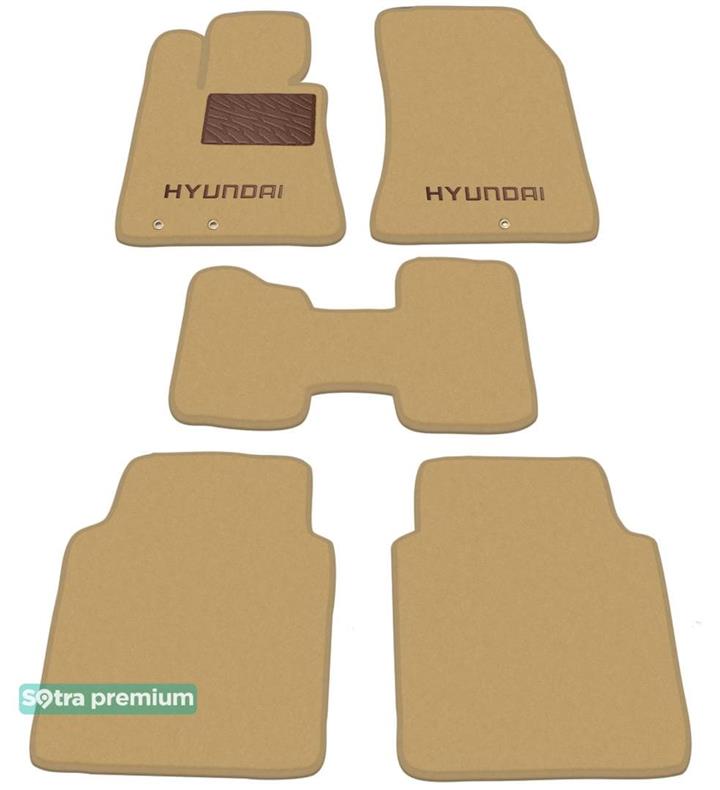 Sotra 07265-CH-BEIGE Interior mats Sotra two-layer beige for Hyundai Equus (2009-2012), set 07265CHBEIGE