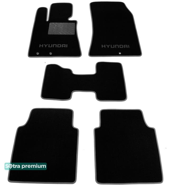 Sotra 07265-CH-BLACK Interior mats Sotra two-layer black for Hyundai Equus (2009-2012), set 07265CHBLACK