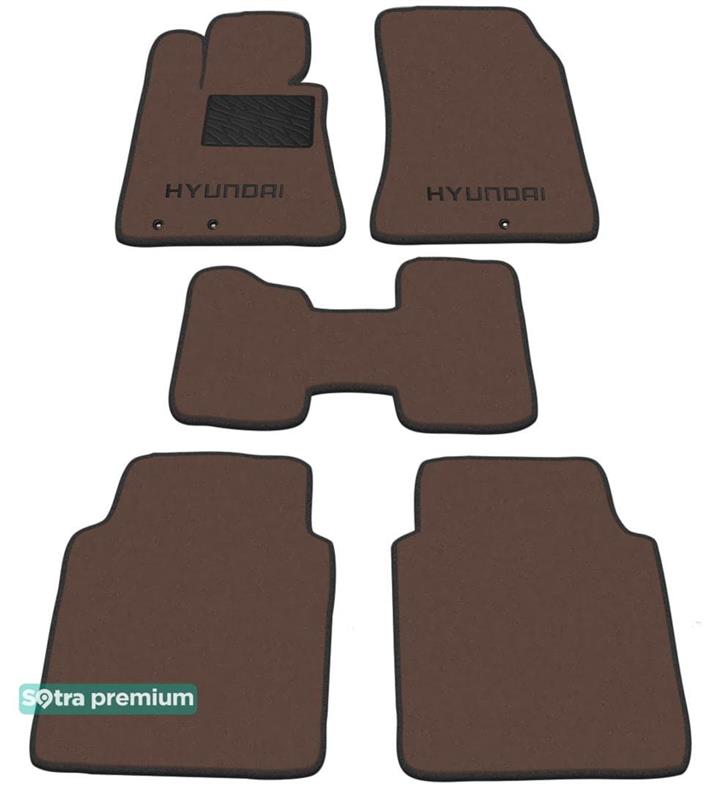 Sotra 07265-CH-CHOCO Interior mats Sotra two-layer brown for Hyundai Equus (2009-2012), set 07265CHCHOCO