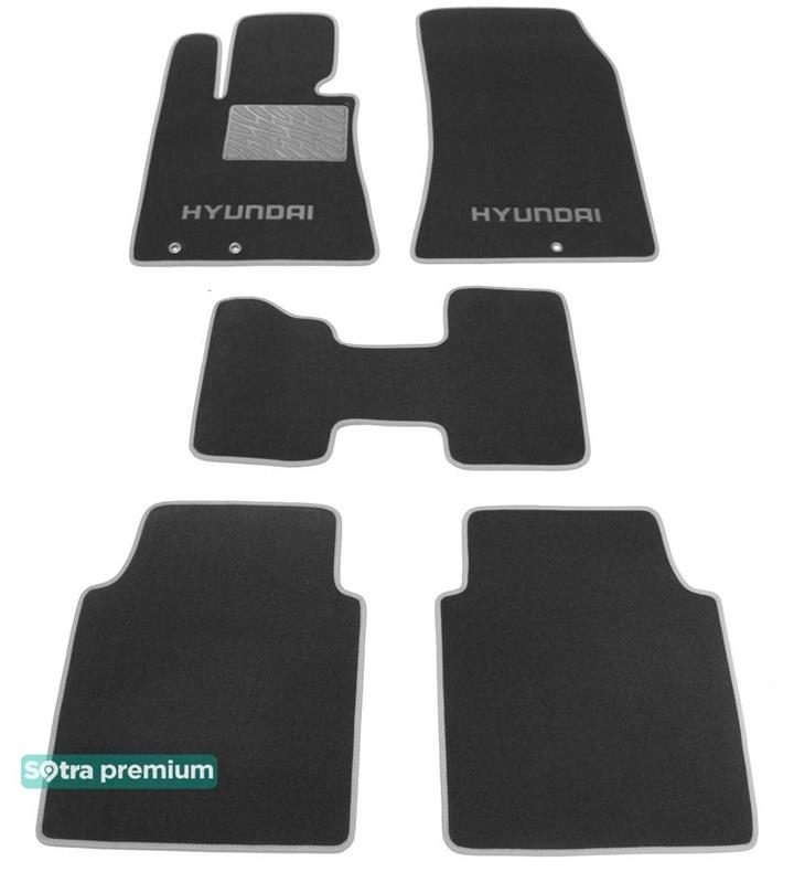 Sotra 07265-CH-GREY Interior mats Sotra two-layer gray for Hyundai Equus (2009-2012), set 07265CHGREY