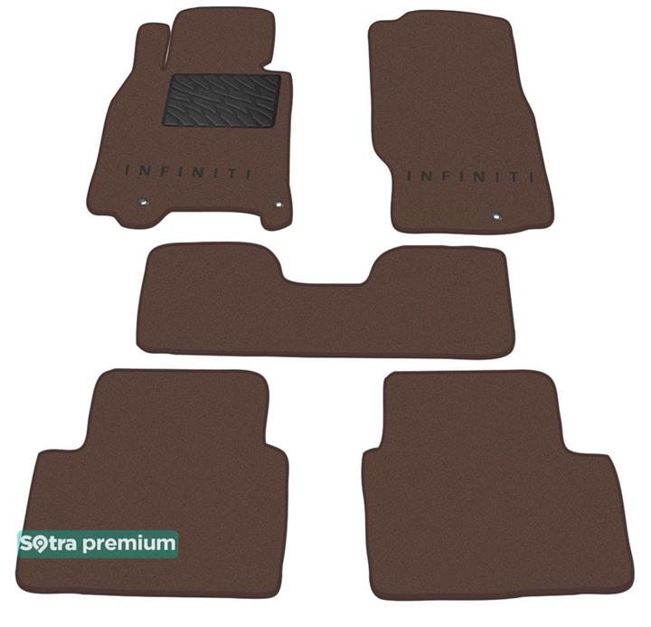 Sotra 07267-CH-CHOCO Interior mats Sotra two-layer brown for Infiniti G (2006-2013), set 07267CHCHOCO