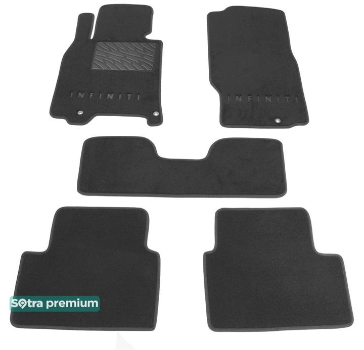Sotra 07267-CH-GREY Interior mats Sotra two-layer gray for Infiniti G (2006-2013), set 07267CHGREY