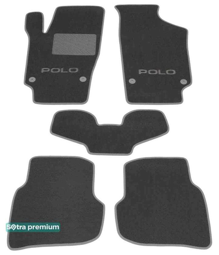 Sotra 07268-CH-GREY Interior mats Sotra two-layer gray for Volkswagen Polo (2009-), set 07268CHGREY