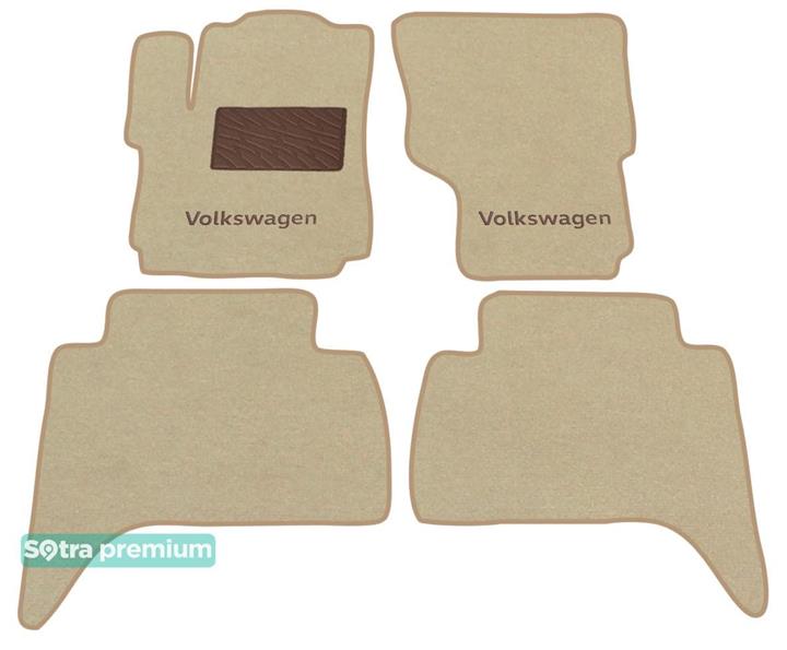 Sotra 07269-CH-BEIGE Interior mats Sotra two-layer beige for Volkswagen Amarok (2009-), set 07269CHBEIGE