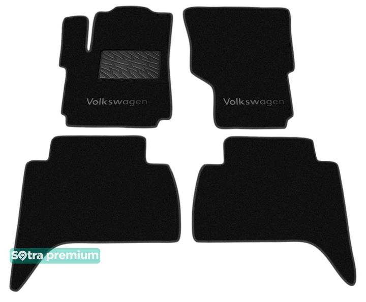 Sotra 07269-CH-BLACK Interior mats Sotra two-layer black for Volkswagen Amarok (2009-), set 07269CHBLACK
