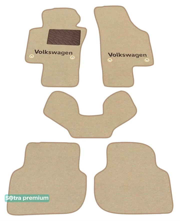 Sotra 07270-CH-BEIGE Interior mats Sotra two-layer beige for Volkswagen Jetta (2010-), set 07270CHBEIGE
