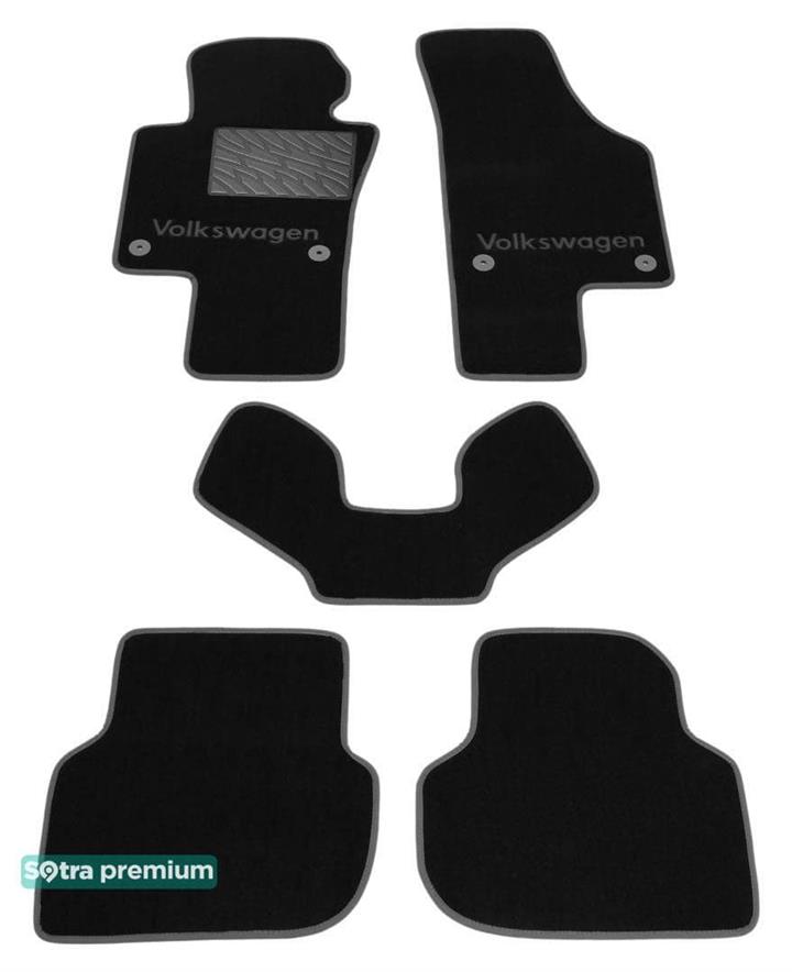 Sotra 07270-CH-BLACK Interior mats Sotra two-layer black for Volkswagen Jetta (2010-), set 07270CHBLACK